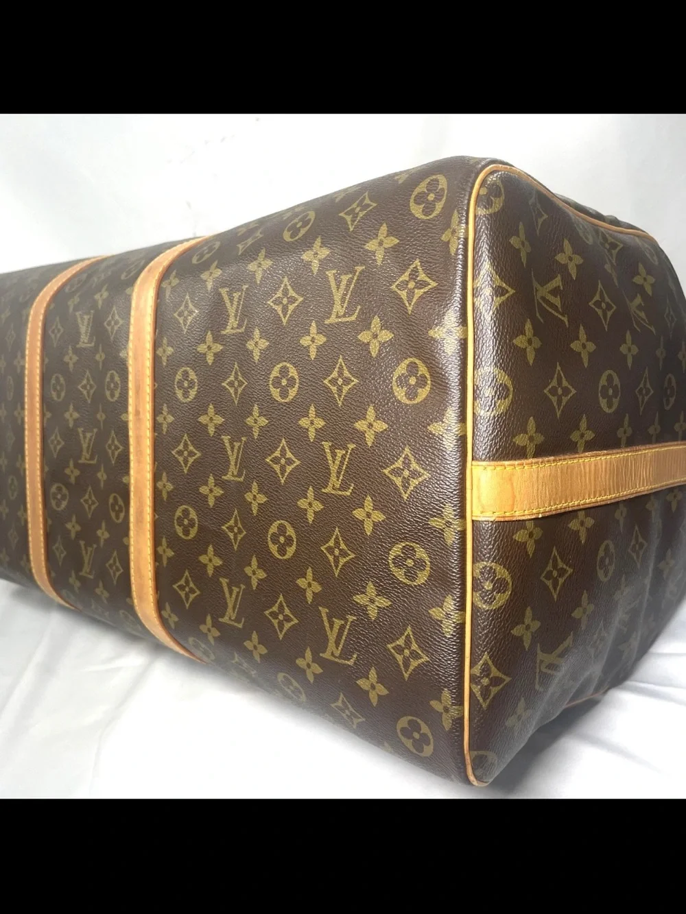 Louis Vuitton Monogram Canvas Duffel with Vachetta Trim in Brown and Tan